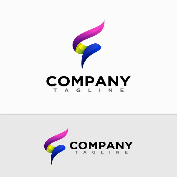 Logotipo Abstracto Con Diseño Concepto Llama — Vector de stock