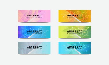 Soyut arkaplan pankartı, çokgen biçimi