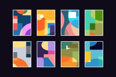 Soyut trend geometrik arkaplan poster tasarımı