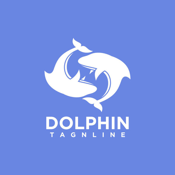 Abstract logo, with dolphin animal concept design vector — Stock Illustration Abstract Logo Dolphin Animal Concept Design Vector — Stock Vector