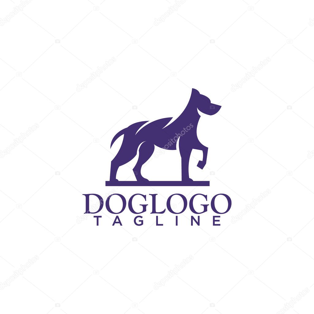 Dog logo, creative design vector