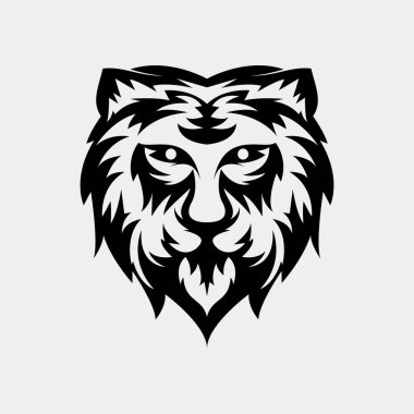 Aslan başı, yaratıcı tasarım vektörü