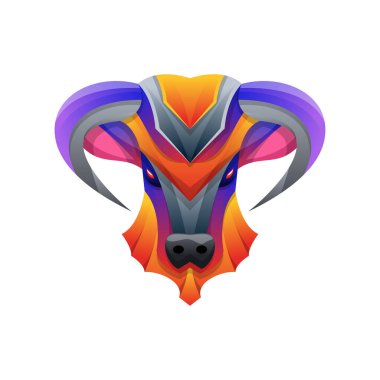 Hayvan boğası, yaratıcı tasarım vektörü