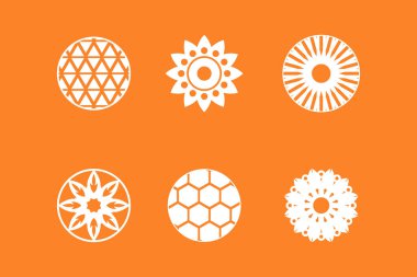 Soyut çember dekorasyon vektör şablonu