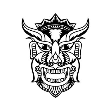 Şeytan sanatı, yaratıcı tasarım vektör şablonu