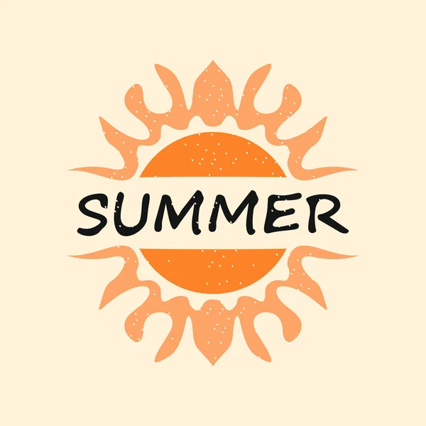 Summer Logo Design Vector Template — Stock Vector