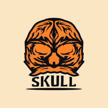 Kafatası baş tasarım vektör şablonu