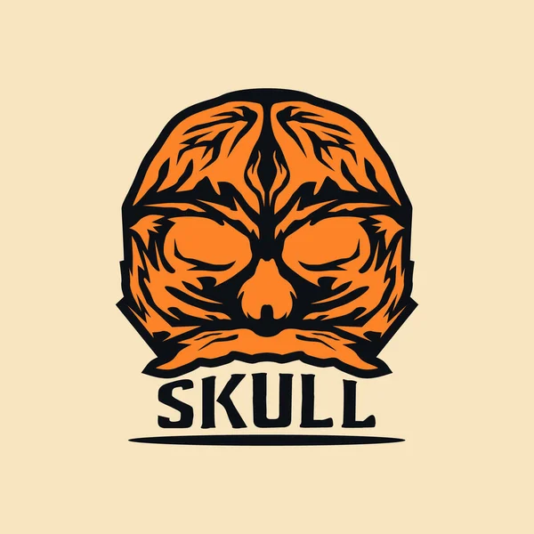 Kafatası baş tasarım vektör şablonu