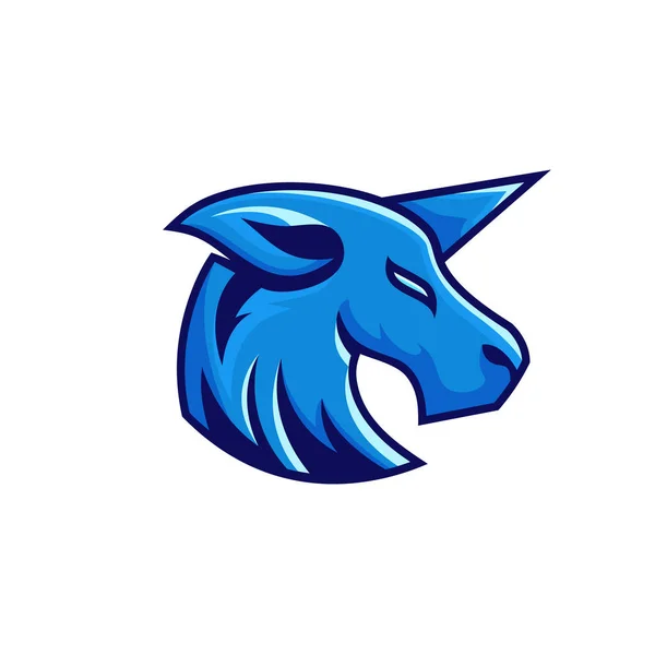 Pegasus Kopf Logo Design Vektorvorlage — Stockvektor