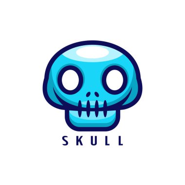 Düz stil tasarım vektörlü kafatası