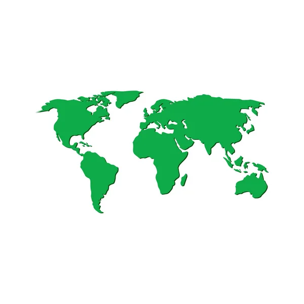 World Map Silhouette Design Vector — Stock Vector