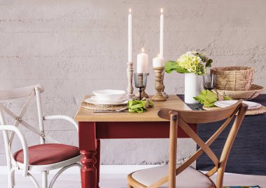 Modern yemek odası ve iç tasarım ev ofisi oteli için tasarlandı.