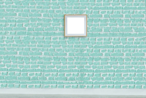 Green Brick Wall Empty Space Interior Design — Foto de Stock