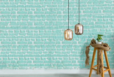 modern parlak iç ve lamba