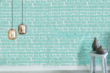 modern parlak iç ve lamba