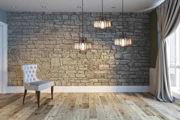 Moderno Interior Brillante Lámpara Ilustración —  Fotos de Stock