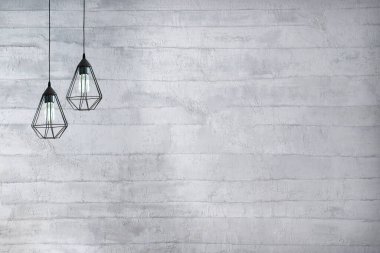 ev, ofis, otel ve yatak odası için gri duvar ve iç tasarım