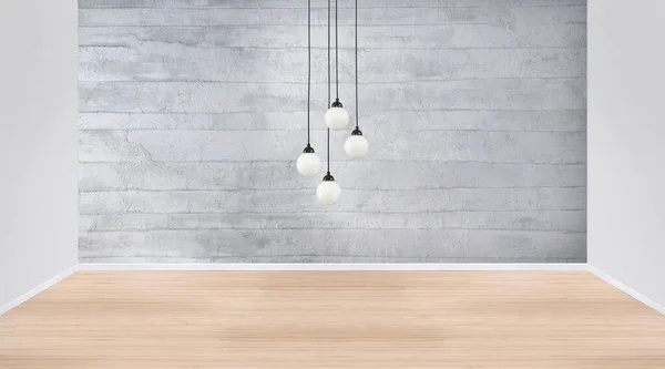 Lege Ruimte Interieur Hanglamp Illustratie — Stockfoto
