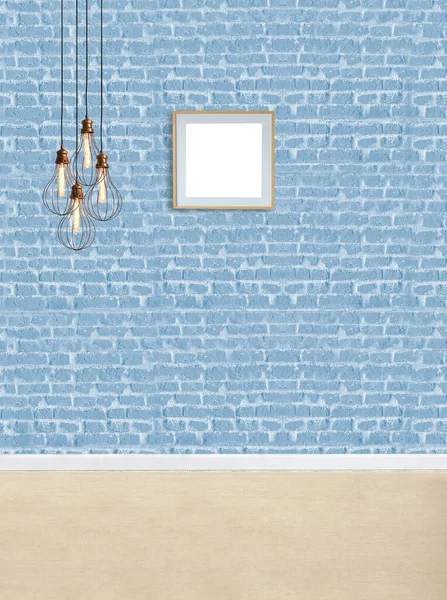 Diseño Interior Vacío Brillante Pared Piedra Ilustración — Foto de Stock