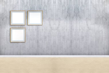 Modern parlak iç mekan. 3B illüstrasyon