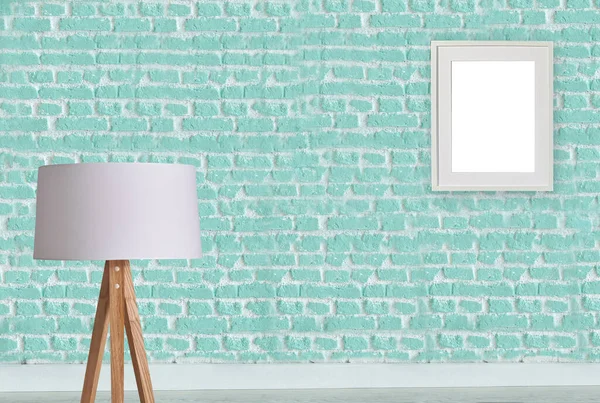 new green stone wall, interior design for home, office, hotel and bedroom, modern lamp