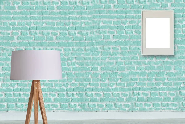 new green stone wall, interior design for home, office, hotel and bedroom, modern lamp