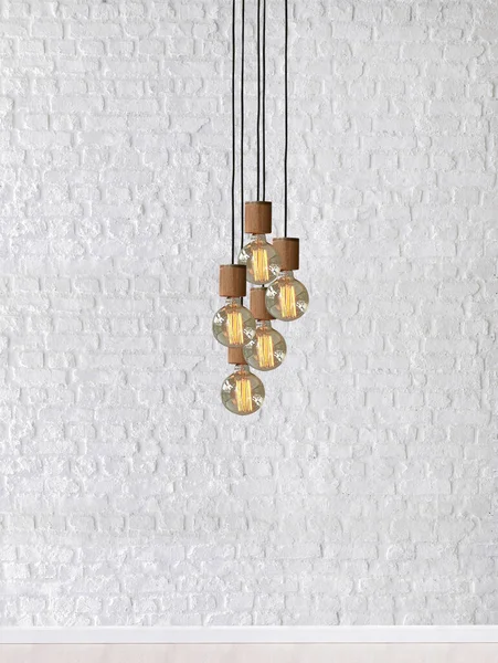 Design Degli Interni Pietra Grigio Brillante Parete Lampada Moderna — Foto Stock