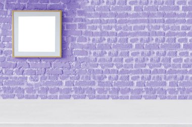 Boş oda ve iç tasarım, asılı lamba. 3B illüstrasyon