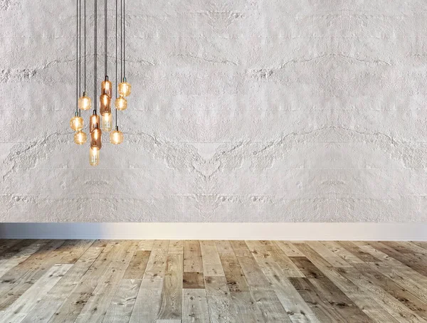 Parede Pedra Design Interiores Para Casa Escritório Hotel Quarto Lâmpada — Fotografia de Stock