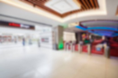 Alışveriş merkezinin soyut arkaplanı, odak derinliği