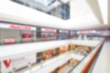 Alışveriş merkezinin soyut arkaplanı, odak derinliği