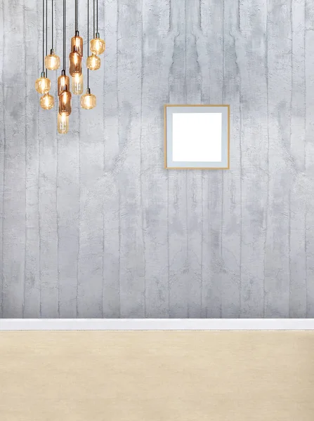 Luminoso Design Interno Vuoto Muro Pietra — Foto Stock
