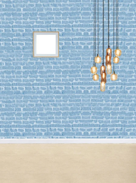 Luminoso Design Interno Vuoto Muro Pietra — Foto Stock