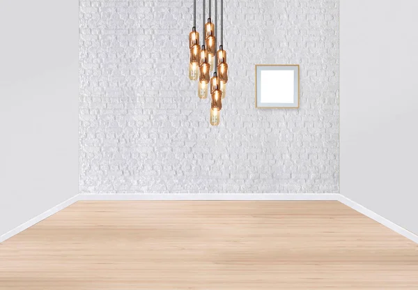 Empty House Interior Design Lamp Illustration — Stock Photo, Image
