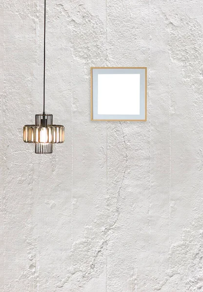 Diseño Interior Pared Gris Piedra Brillante Lámpara Moderna —  Fotos de Stock