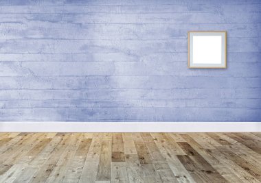 Modern boş ev iç mimarisi ve lamba. 3B illüstrasyon