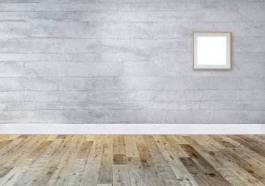 Taş duvar, ev, ofis, otel ve yatak odası için iç tasarım. 3B illüstrasyon