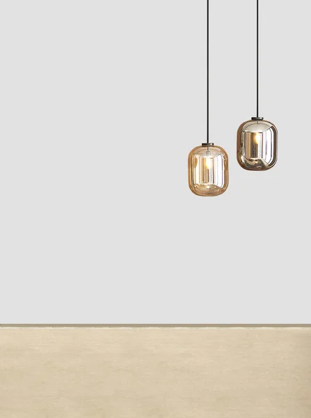 Design Intérieur Maison Vide Moderne Lampe Illustration — Photo