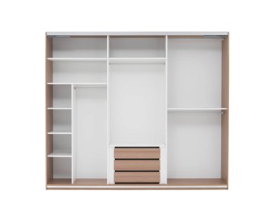 Ev ofisi ve otel için dolap iç tasarımı.