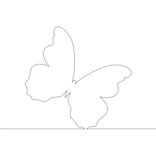 큰 나비가 날개를 펴고 있는 실루엣. — 스톡 사진