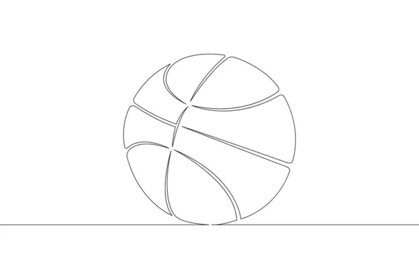 Baloncesto Equipo Deportivo Juego Una Línea Dibujo Continuo Logotipo Solo — Foto de Stock