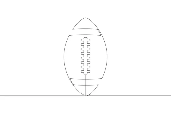 アメリカンフットボール ゲームスポーツ用品 1つの連続図面ラインロゴシングル手描きアートドア孤立最小限のイラスト — ストック写真