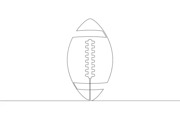 Американський Футбол Ігрове Спортивне Обладнання Один Безперервний Логотип Лінії Малювання — стокове фото