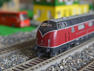 Eski Almanya treni lokomotif