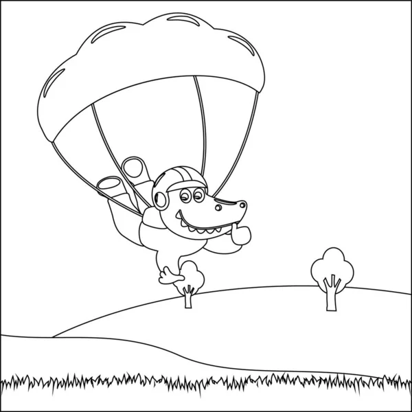 vetor ilustração do pequeno cavalo dirigindo submarino com desenho