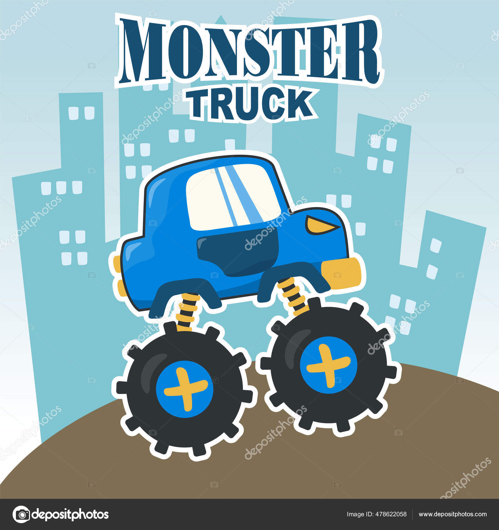 Como desenhar um caminhão monstro (Monster Truck) 