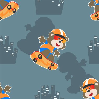 Tekstil, kreş, bebek kıyafetleri, arka plan, tekstil, ambalaj kağıdı ve diğer dekorasyonlar için ayılı kusursuz desen..