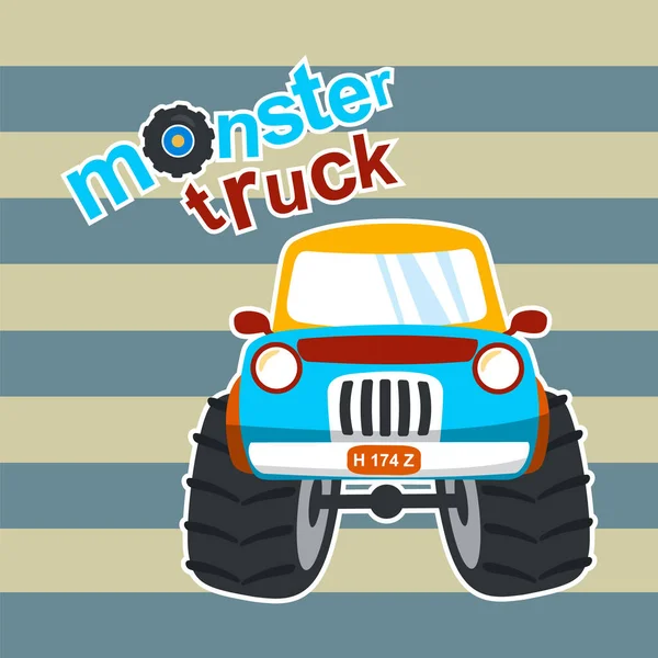 Cartoon Monster Truck stock vector. Illustration of activity - 56644385