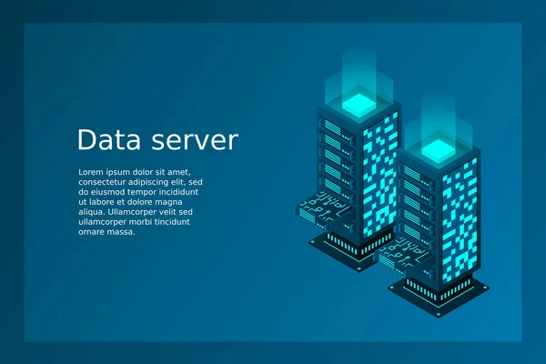 Transferencia Datos Usuario Servidor Alojamiento Datos Flujo Datos Almacenamiento Datos — Vector de stock