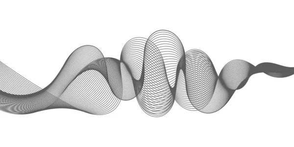 白色背景上的抽象黑波线 — 图库矢量图片